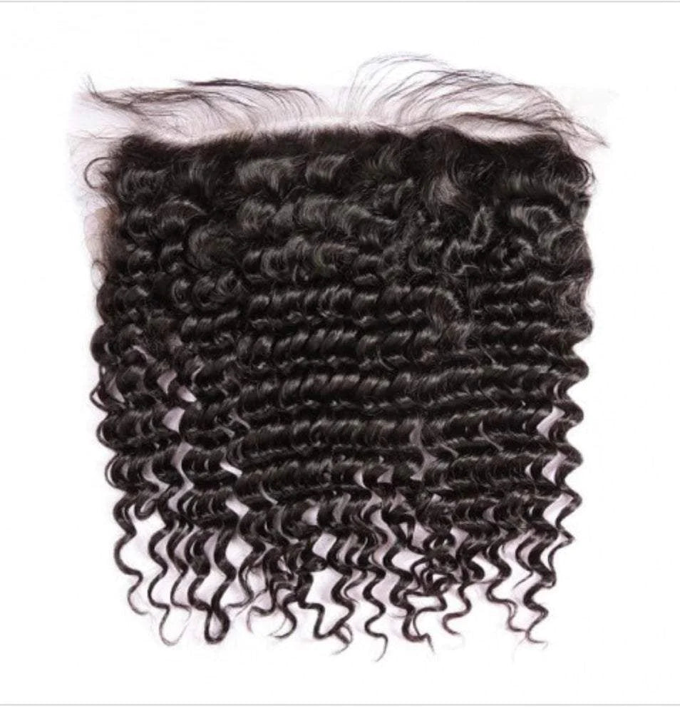 KPZ Hair Deep Wave 3 Bundles With 13x4 Lace Frontal Virgin Humam Hair