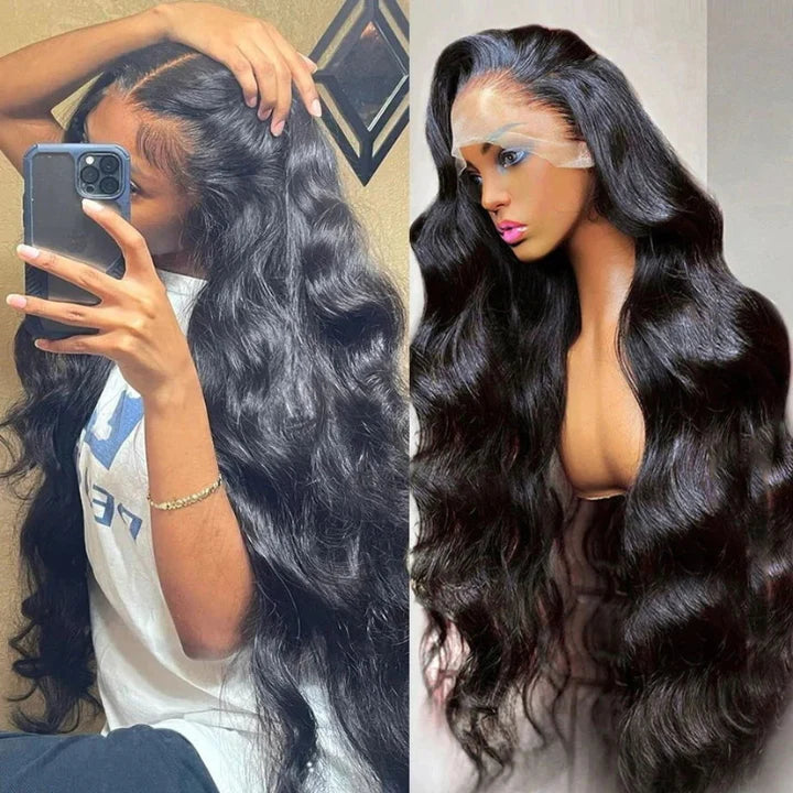 Brazilian Body Wave Hair 13x4/13x6 HD Transparent Lace Frontal Wig Pre Plucked Hairline Best Human Hair Wig