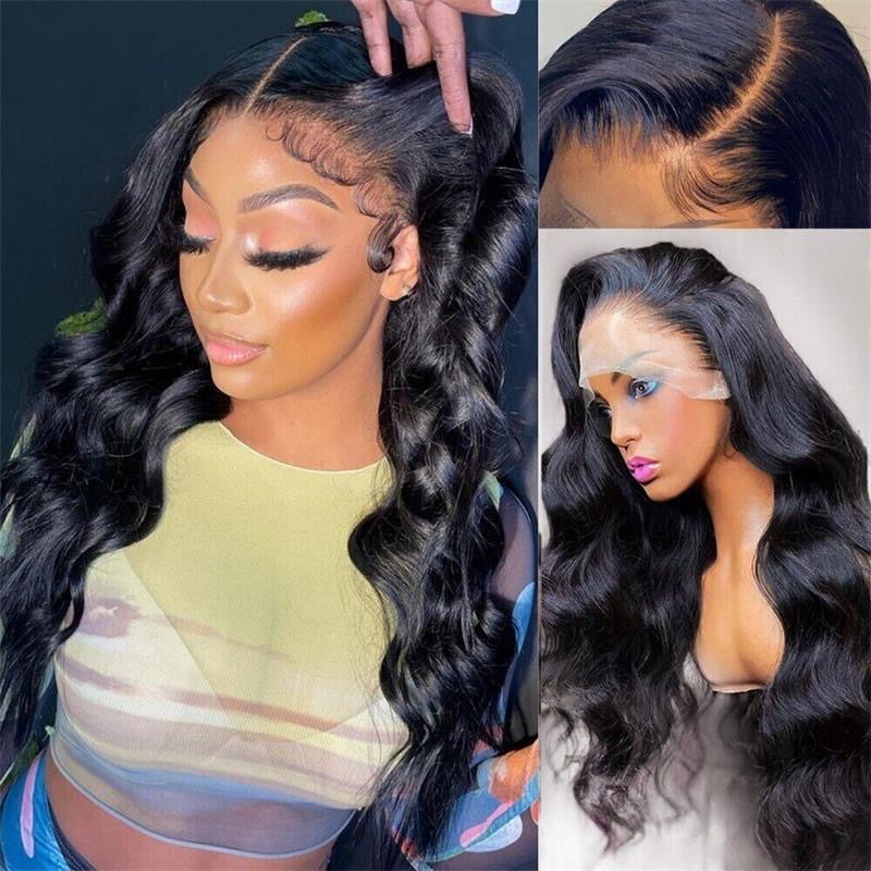 Brazilian Body Wave Hair 13x4/13x6 HD Transparent Lace Frontal Wig Pre Plucked Hairline Best Human Hair Wig