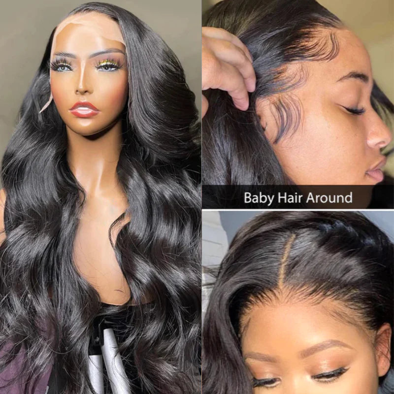 Brazilian Body Wave Hair 13x4/13x6 HD Transparent Lace Frontal Wig Pre Plucked Hairline Best Human Hair Wig