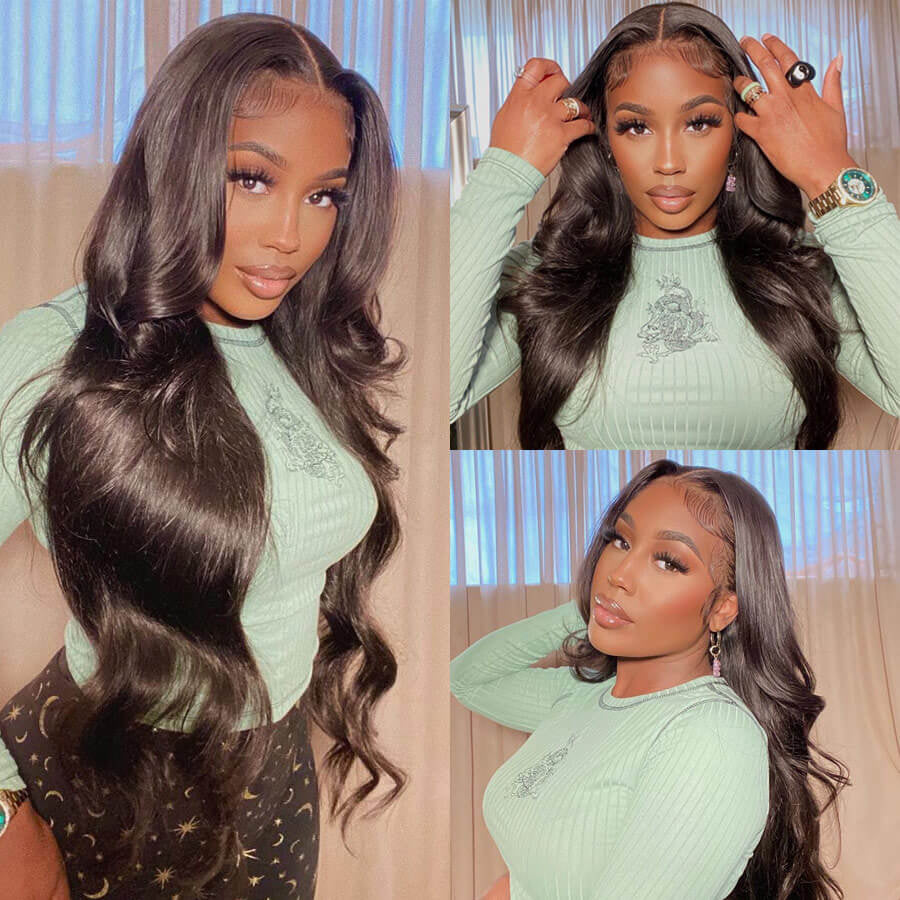 Brazilian Body Wave Hair 13x4/13x6 HD Transparent Lace Frontal Wig Pre Plucked Hairline Best Human Hair Wig