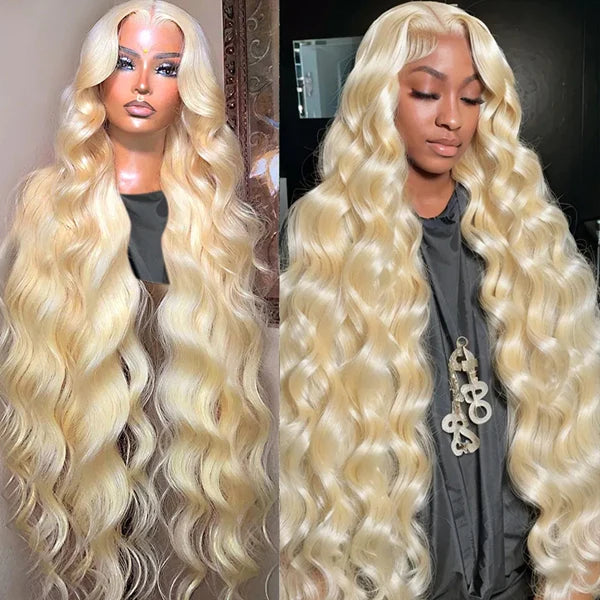 40 Inch Blonde Glueless Body Wave Human Hair Wigs 13x4 HD Transparent 613 Lace Front Wigs
40 Inch Blonde Glueless Body Wave Human Hair Wigs 13x4 HD Transparent 613 Lace