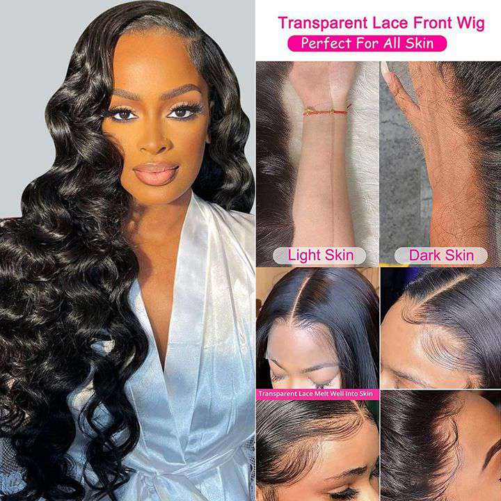 Natural Crimps Curls Loose Deep Wave HD Lace Frontal Wig Natural Hairline Glueless Wig